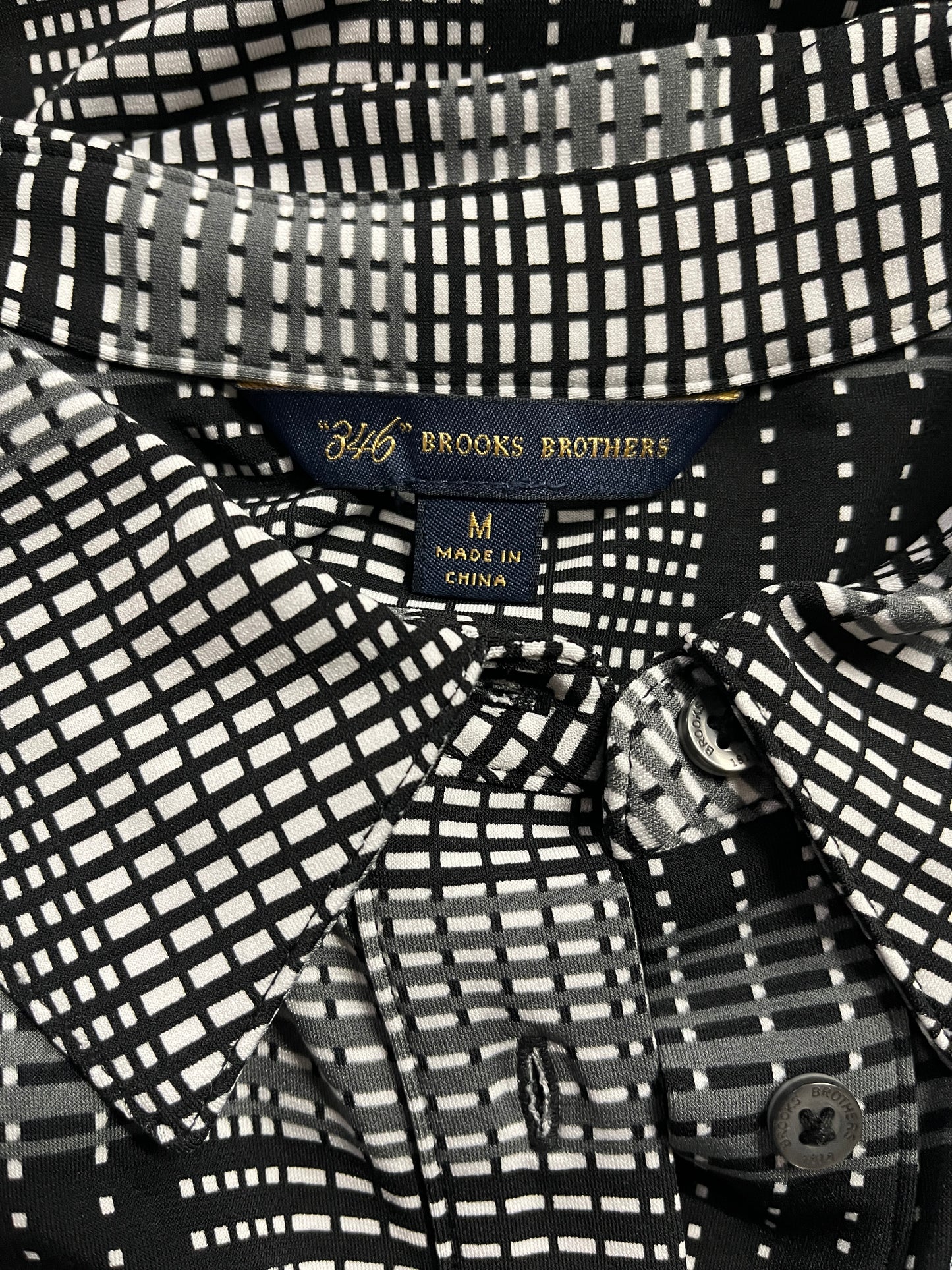 Brooks Brothers, Black and White Dress, Size Medium
