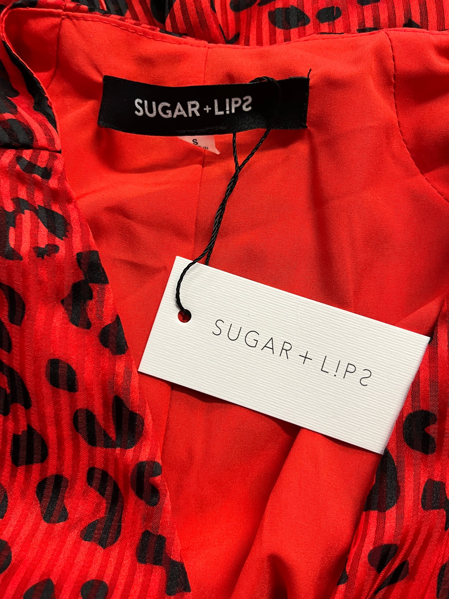 Red and Black Wrap Dress, Sugar Lips, New with Tags, Size Small