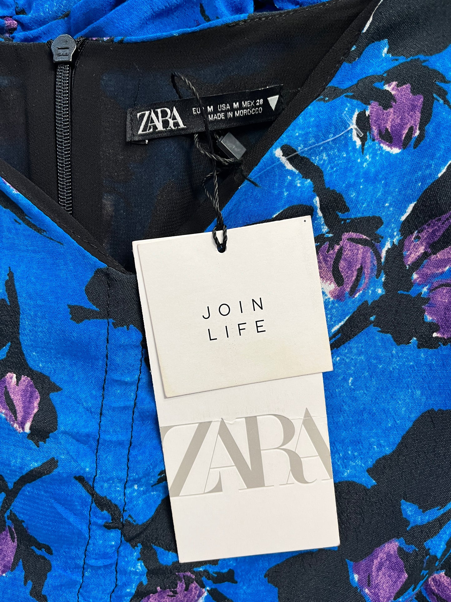 ZARA, Blue Party Dress, New with Tags, Size Medium
