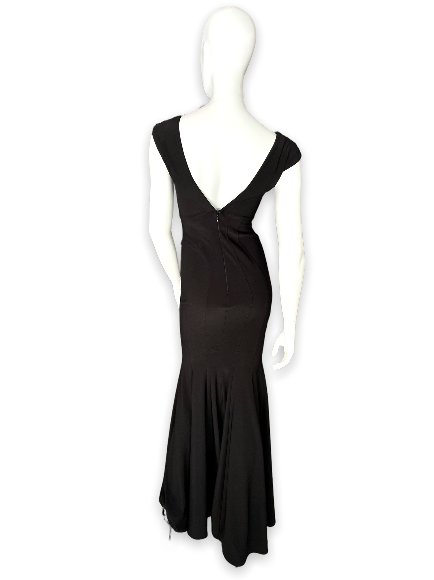 Black, Mermaid Cut, Gala Dress, Size 4