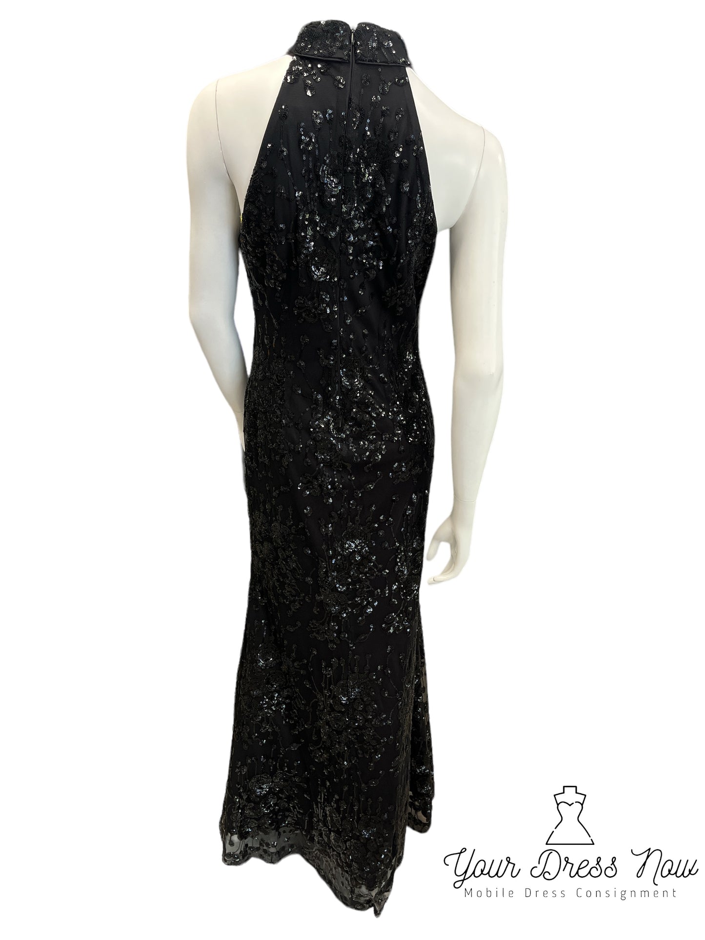 Badgley Mischka, Black, Sequin Gala Dress, Size: 6