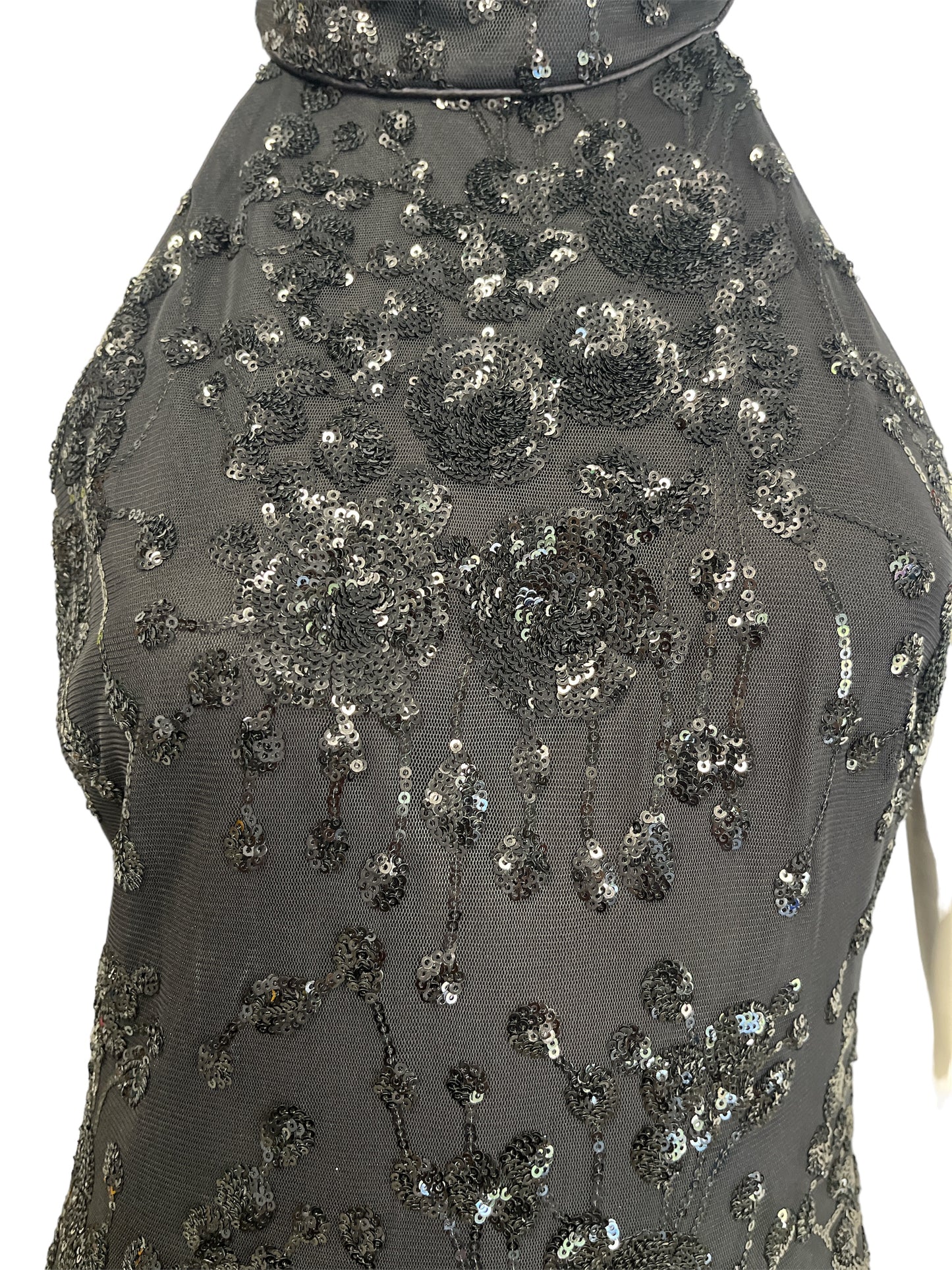 Badgley Mischka, Black, Sequin Gala Dress, Size: 6