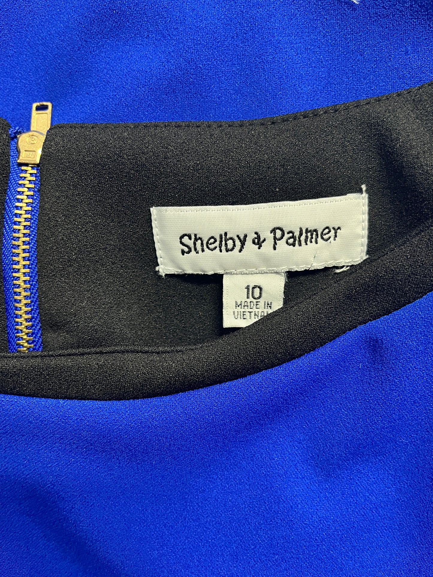 Shelby & Palmer, Blue and Black Professional Dress, Size 10