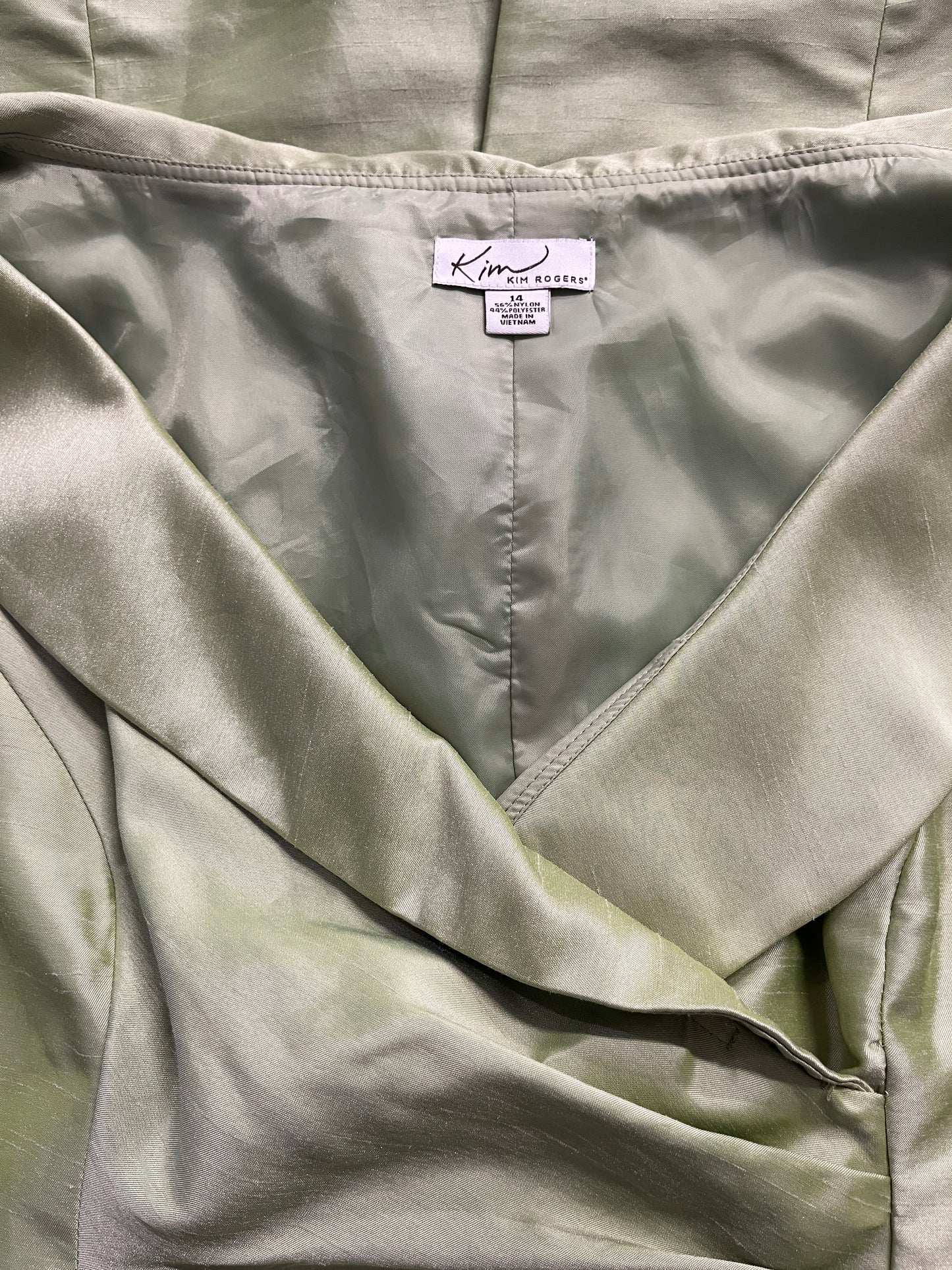 Green Cocktail Dress, Kim Rogers, Size 14