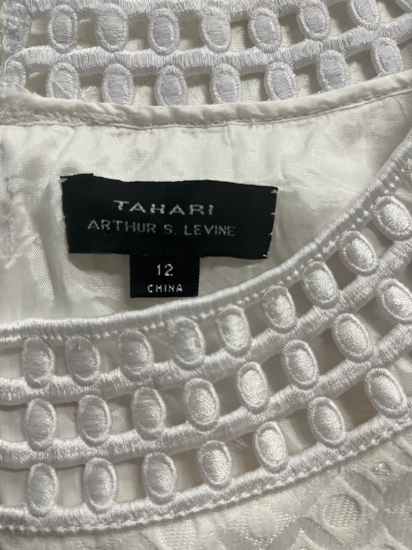 White, Tahari Dress, Size 12