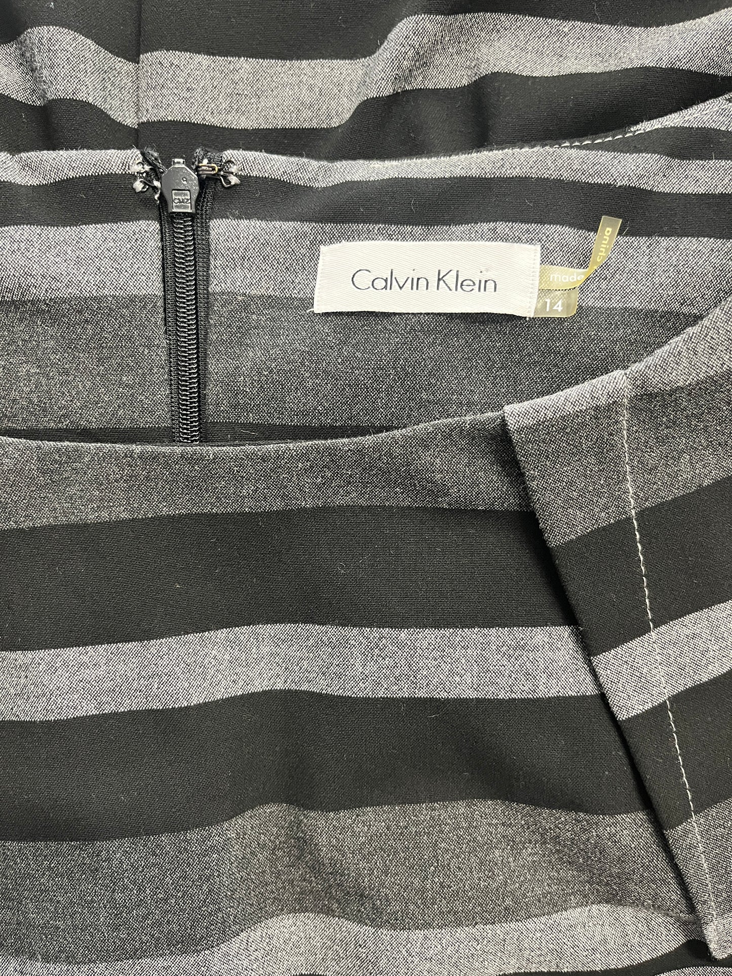 Calvin Klein, Black and Gray, Professional Dress, Size 14