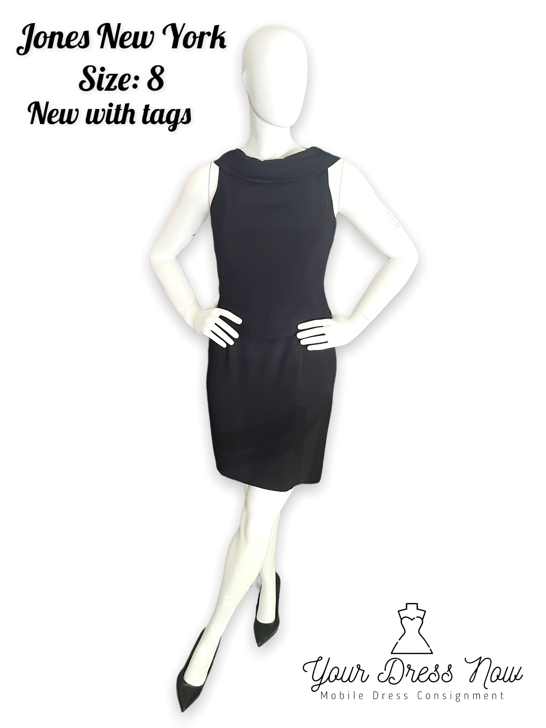 Gorgeous black dress Jones New York New with Tags Size 8