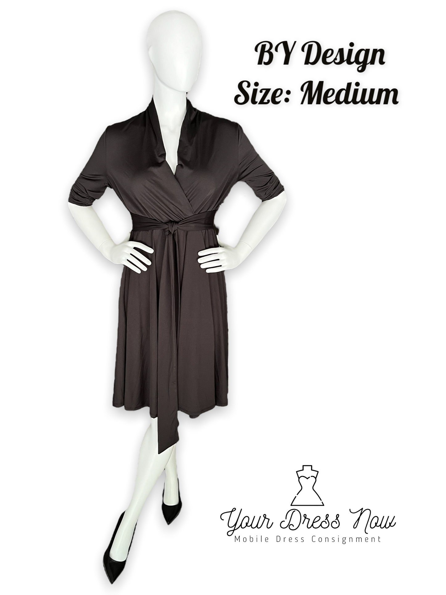 Simple, Black, Vintage-Style Dress, Size Medium