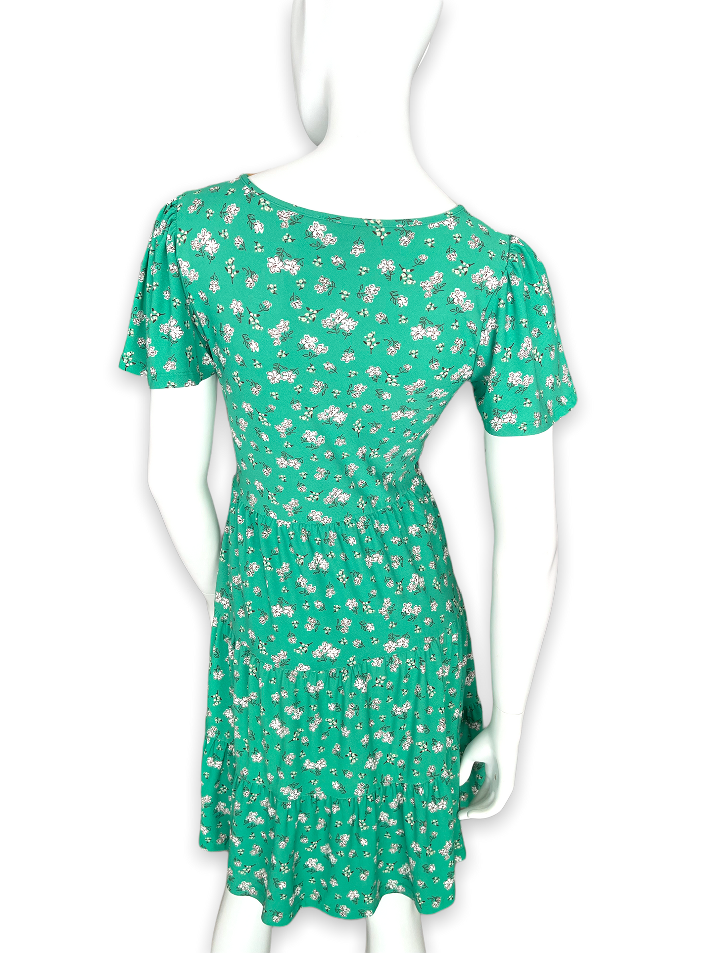 Fun, Green Flower Dress, Size Small