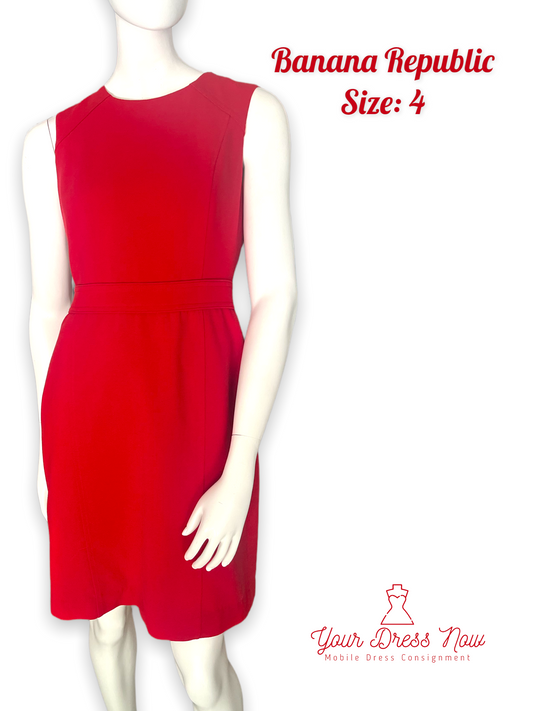 Little Red Dress, Banana Republic, Size 4