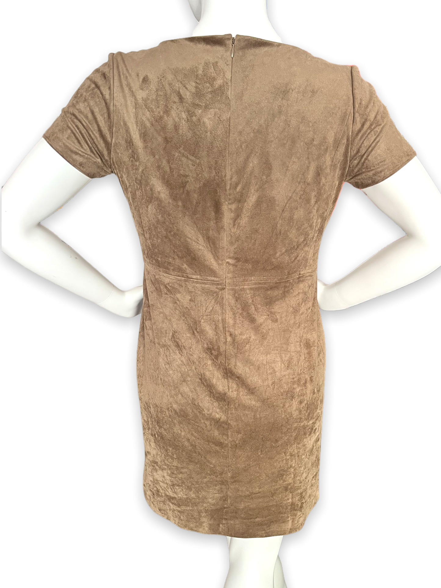 Faux Suede Tan Professional Dress, Chico's, Size 4