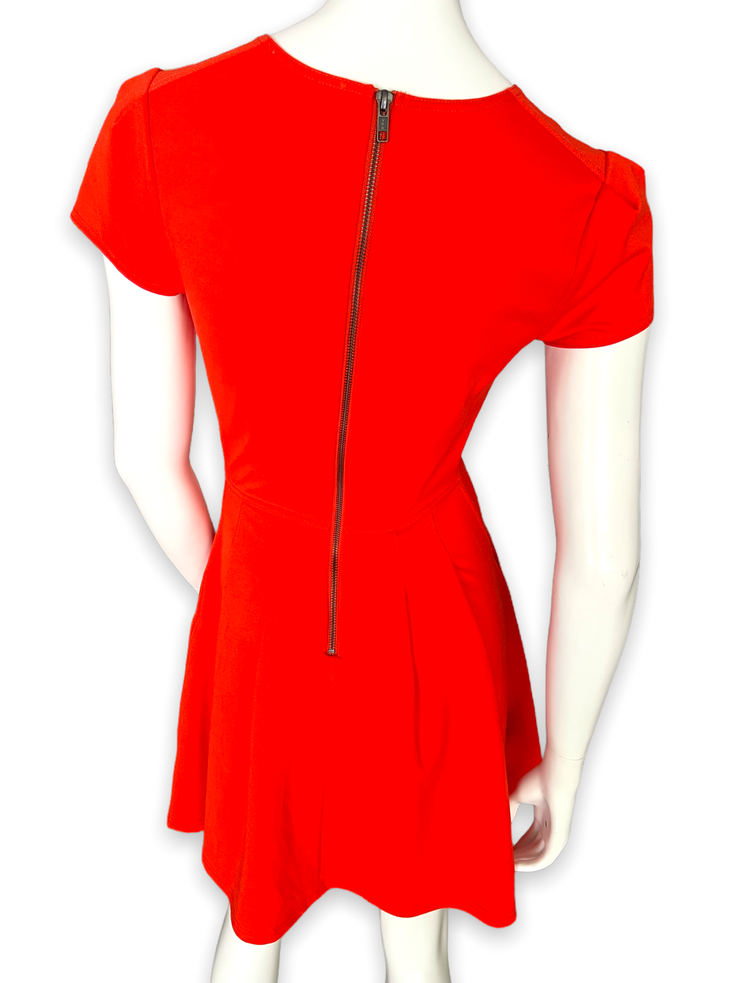 Chic, Orange, Gianni Bini Dress with Pockets, Size X-Small