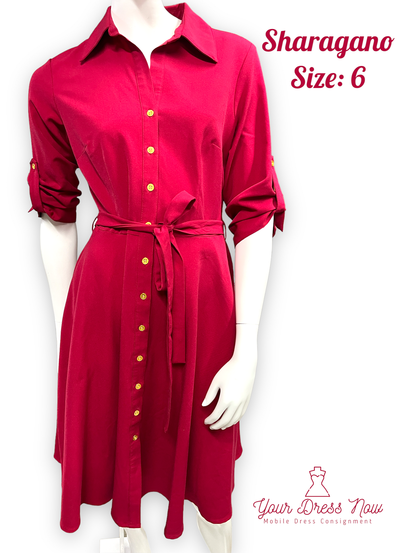 Classic, Red Dress, Size 6