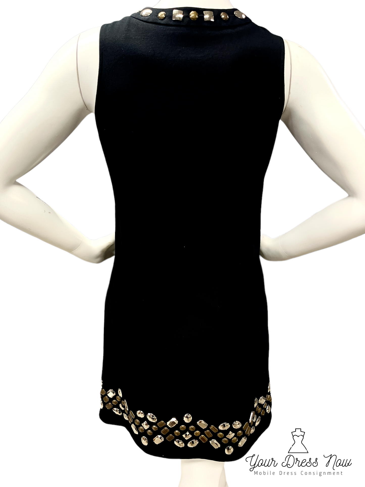 I-N-C Black Jeweled Dress, Size 8