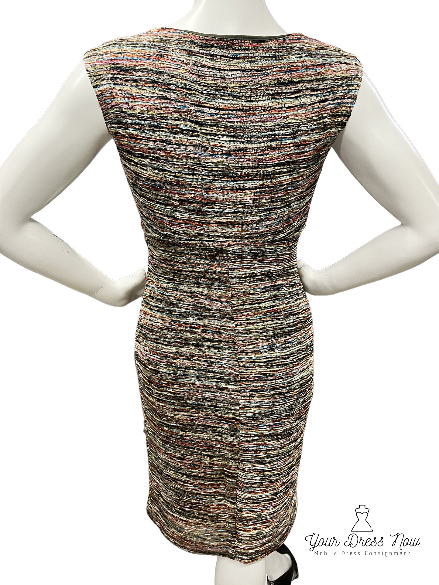 Multi-Colored, Slimming, Professional Pencil Dress, Size 8