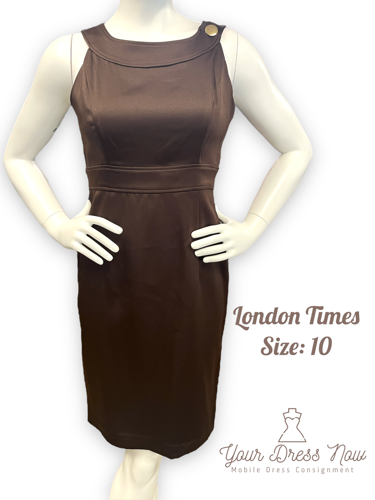 Brown Professional Dress, London Times, Size 10