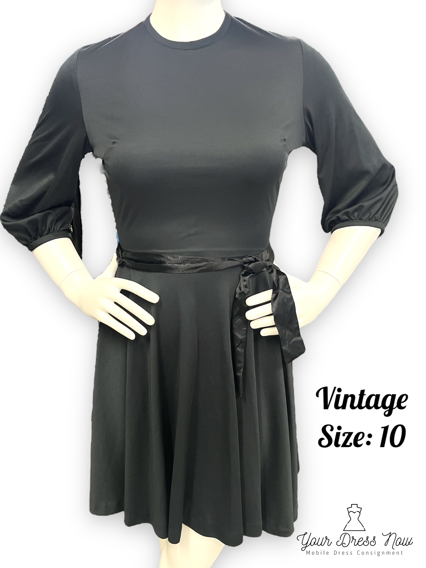 Vintage, Little Black Dress, Size 10