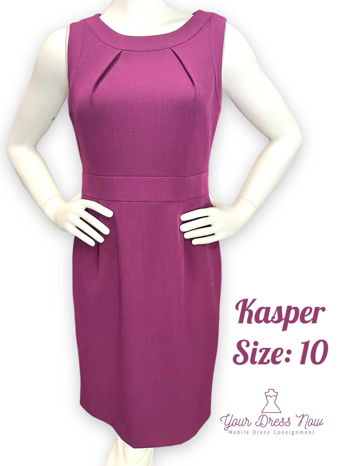 Kasper, Purple Professional Dress, Size 10