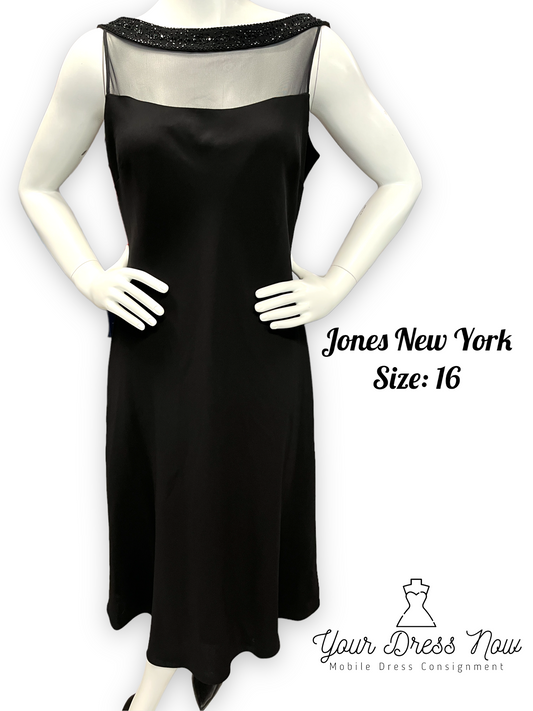 Black Gala Dress, Jones New York, Size 16