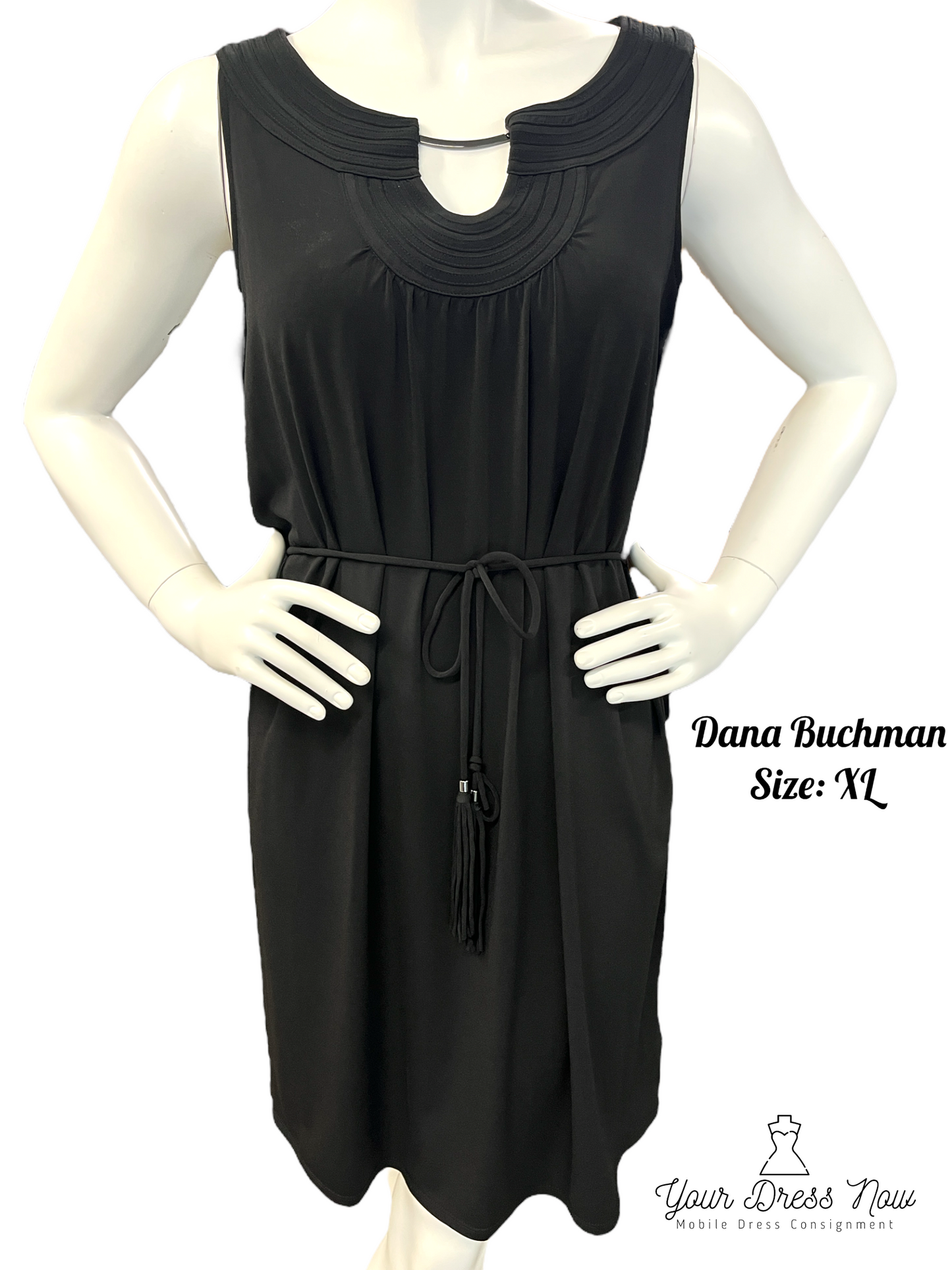 Slinky, Black Dress, Dana Buchman, Size XL